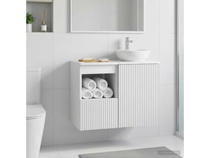 Armoire de salle de bain, meuble de rangement blanc 30x35x50 cm