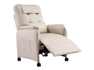 Fauteuil convertible Tissu / Simili gris