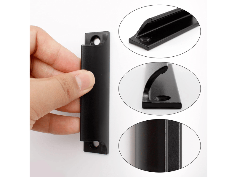  Poignée porte coulissante noire, aluminium, pour meuble, cuisine, balcon et porte coulissante  - Conforama C