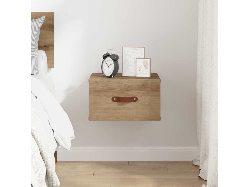  Table de chevet chambre, cabinet de chevet mural 35 x 35 x 20 cm bois d'ingénierie shl4655  - Conforama D