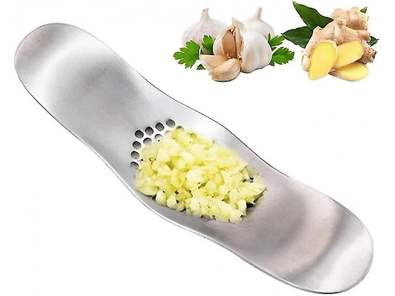 Presse-ail en acier inoxydable 304, ustensile de cuisine portable pour chefs, facile à nettoyer, passe au lave-vaisselle  - Conforama A