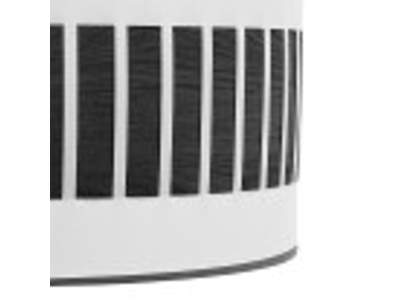  Fabrilamp ivanna lampe à poser noir blanc effet bois noir, abat-jour cylindrique textile, 1 x e14, 43 cm 188471009 - Conforama D