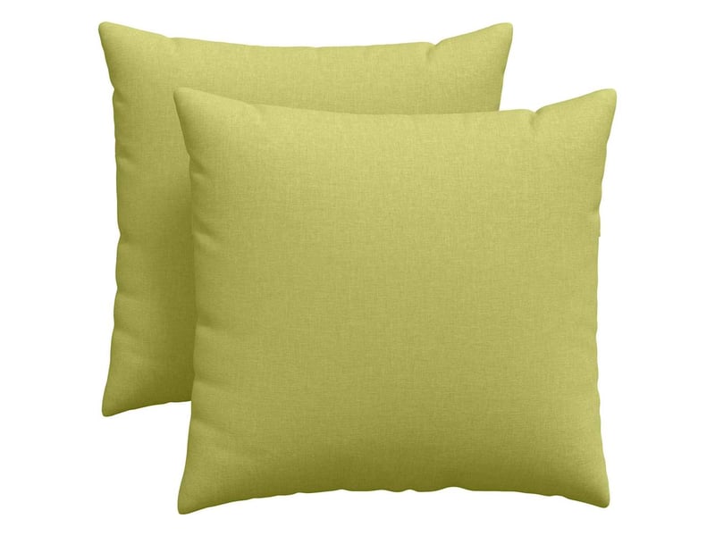 Lot de 2 coussins de canapé, coussins décoratifs tissu vert clair 45 x 45 cm cf58974 - Conforama A