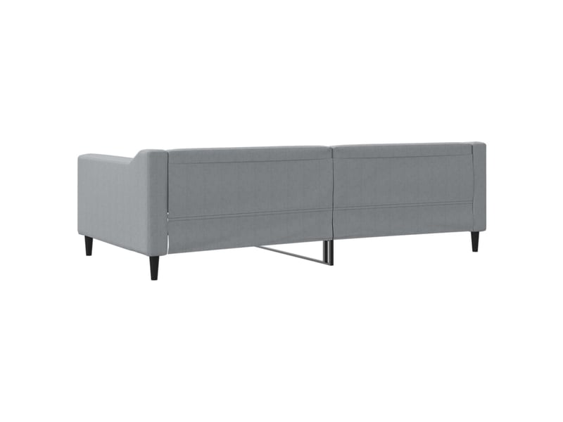  Lit simple- lit adulte -  lit de repos gris clair 100x200 cm tissu  - Conforama D