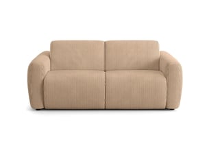 Canapé droit convertible HOMIFAB Suzie 3 places Velours marron