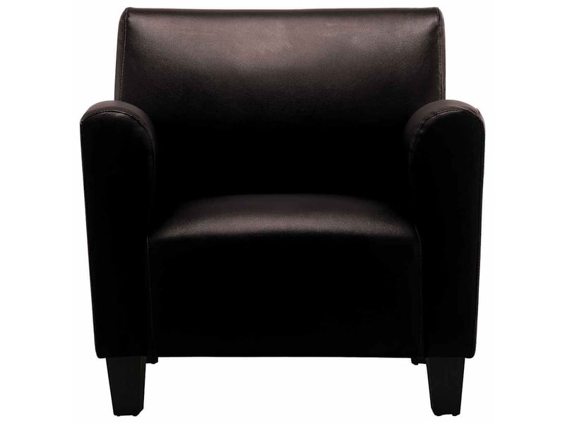  Chaise de bureau, chaise de canapé marron foncé similicuir  - Conforama C