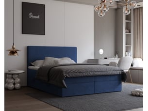 Lit coffre 140x200 cm IDOHOME  GIULIA coloris bleu