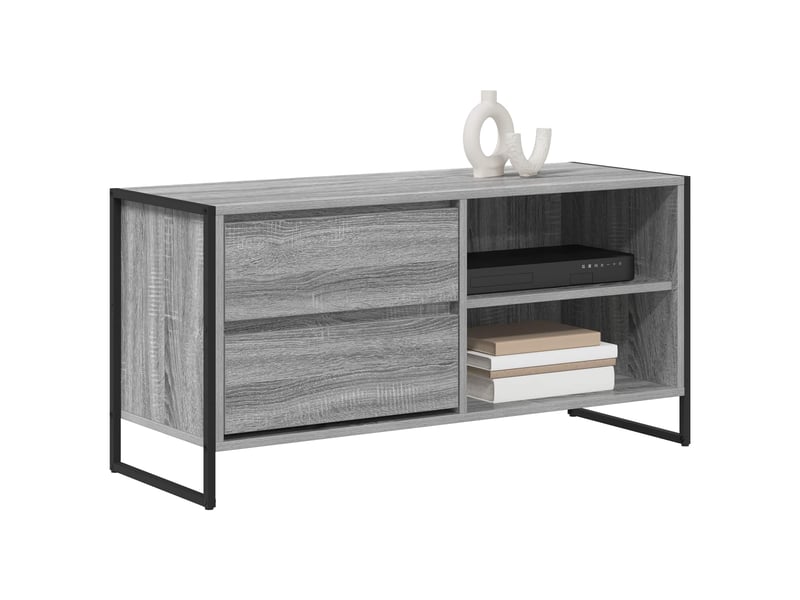  Meuble tv - banc tv - meuble de rangement 100 x 36 x 49,5 cm gris sonoma bois d'ingénierie  - Conforama C