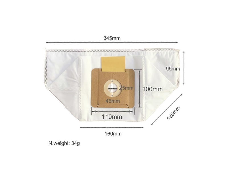  5pcs dust bags fork-archer vc2 vc2() vc2 premium vc2 premium() vacuum cleaner bags 2.863-236.0  - Conforama C