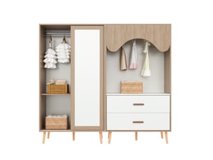 Lit combiné 90/120/140 cm MIVRAY coloris bicolore