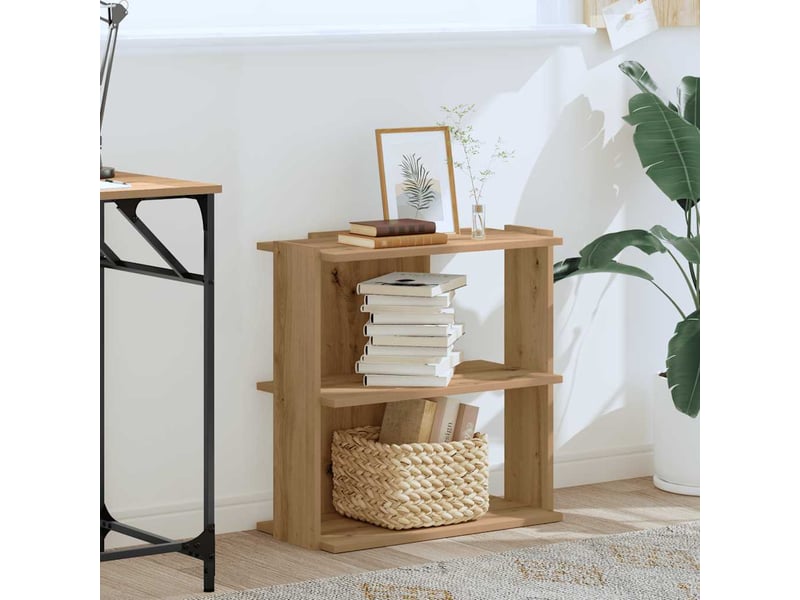  Bibliothèque à 3 niveaux, armoire à livres chêne artisanal 60x30x60 cm  - Conforama C