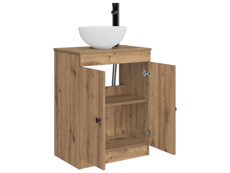 Meuble de salle de bain avec évier chêne artisanal shl343 - Conforama D