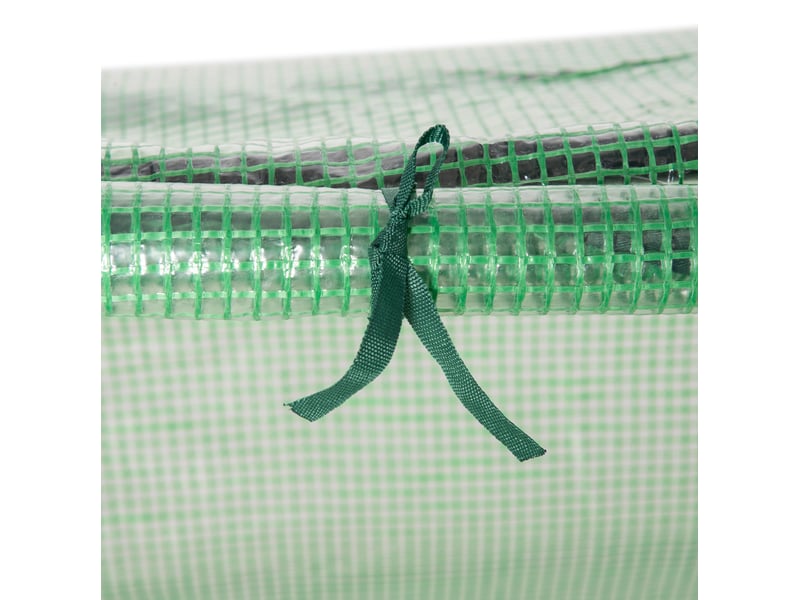  Mini serre de jardin pe 180x60x60 cm – vert foncé – fenêtres enroulables, housse imperméable anti-uv, structure stable  - Conforama D