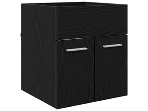 Armoire d'évier, meuble de rangement chêne noir 41x38.5x46 cm bois d'ingénierie