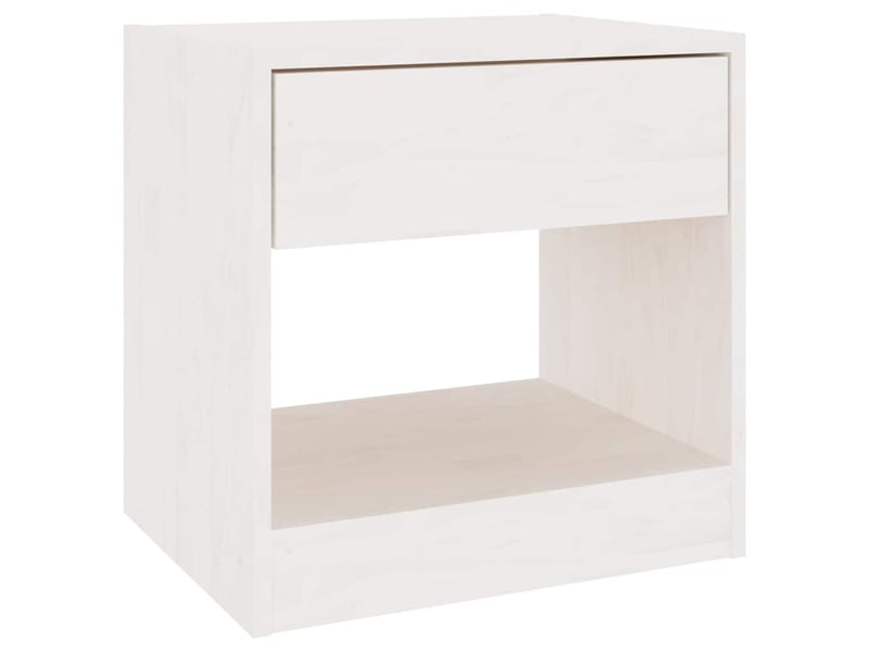  Lot de 2 tables de chevet - cabinet de chevet - table de nuit blanc 40x31x40 cm bois de pin massif  - Conforama D