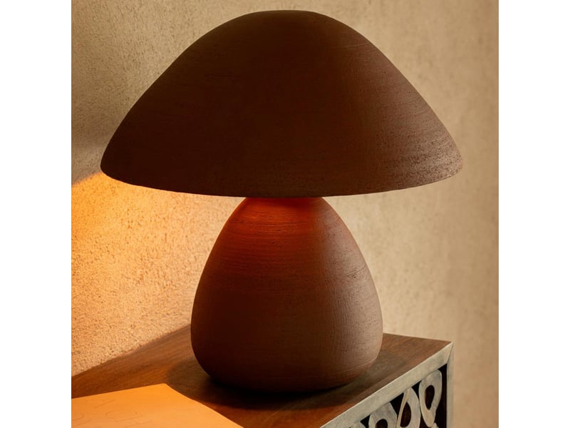  Lampe à poser en céramique quinn 50cm marron  - Conforama D