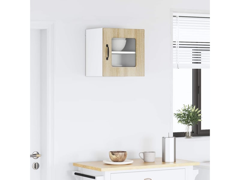 Meuble mural de cuisine | armoire de cuisine chêne sonoma 40x31x40cm shl4760 - Conforama D