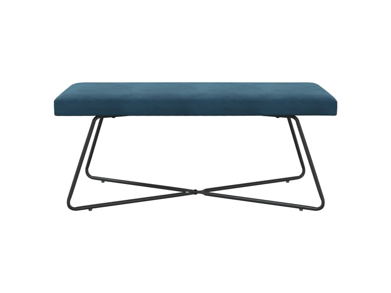  Banc, canapé 2 places bleu 110x40x45 cm velours  - Conforama E