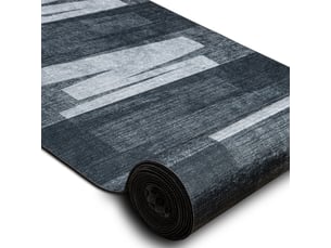 Tapis de couloir antidérapant lotus veneto 60911 rayures, géométriques gris lavable 120 cm 120x270 cm