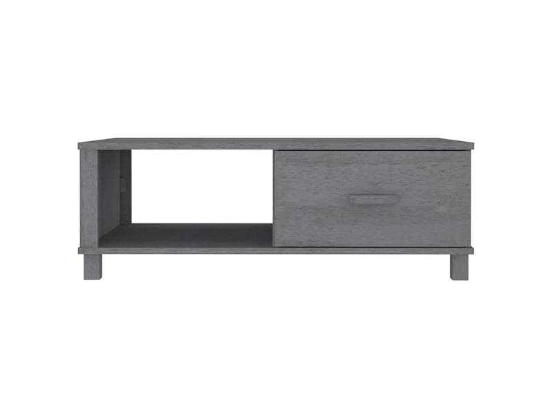  Table basse - table de salon - table à thé hamar gris foncé 100x55x35 cm bois massif de pin  - Conforama E
