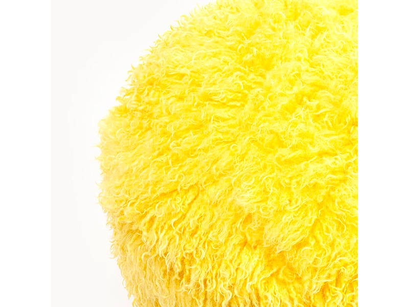 tabouret plushy jaune kare design  - Conforama C