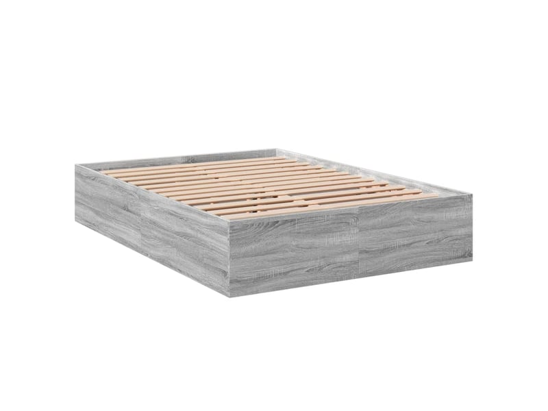  Lit double- lit adulte -  cadre de lit sans matelas sonoma gris 120x190 cm  - Conforama B