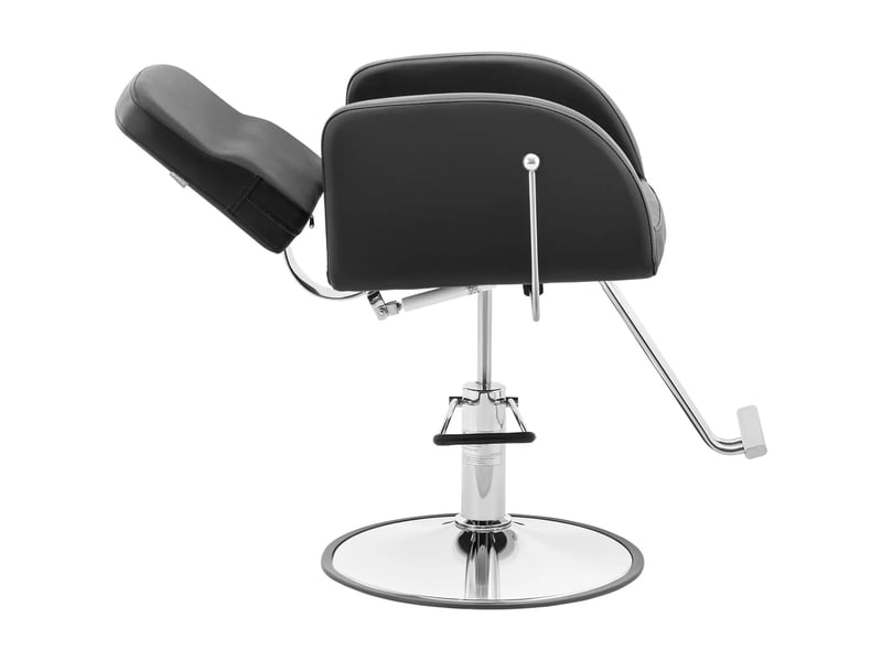  Fauteuil de coiffeur professionnel avec repose-pieds 200 kg acier inoxydable pvc noir 14_0008939  - Conforama C