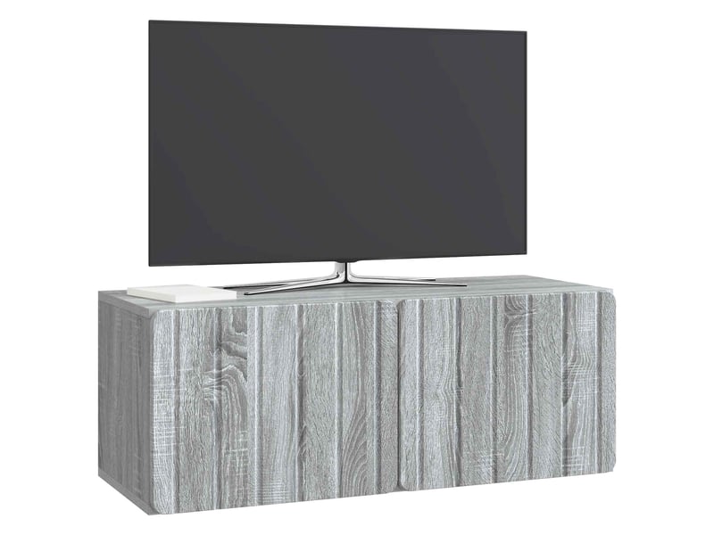  Meuble tv - banc tv - meuble de rangement mural 78,5 x 31 x 30 cm sonoma gris bois d'ingénierie  - Conforama C