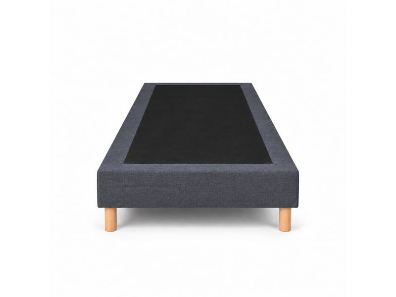  Sommier tapissier déco 90x200 cm gris - hauteur 30 cm - pieds inclus  - Conforama C