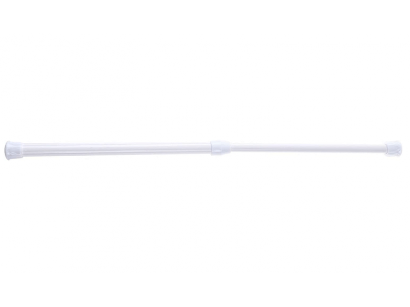  Lot de 2 tringles à rideau de douche télescopiques, sans perçage, pour douche, baignoire, armoire, blanc, largeur 40-70 cm  - Conforama D