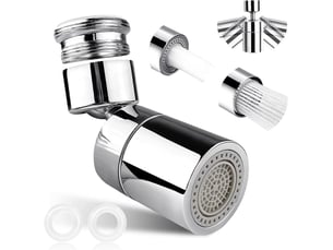 Mousseur de robinet m24 m22, orientable à 360 ° - double fonction - économiseur d'eau pour la cuisine et la salle de bain