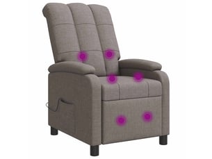 Fauteuil relax manuel VIDAXL Tissu marron