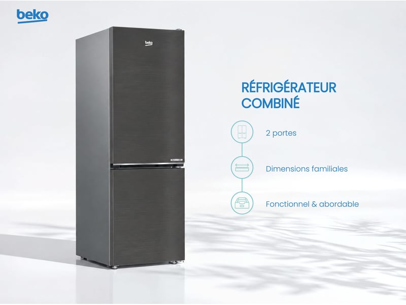 Réfrigérateur combiné (congélateur en bas) BEKO B5RCNE406HXBR - Conforama N