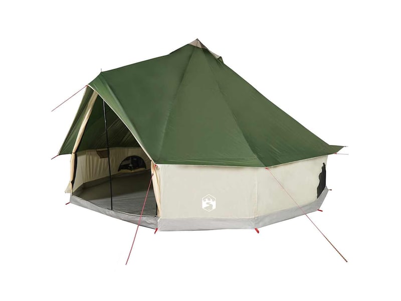  Tente de camping, tente familiale tipi 8 personnes vert imperméable shl93039  - Conforama A