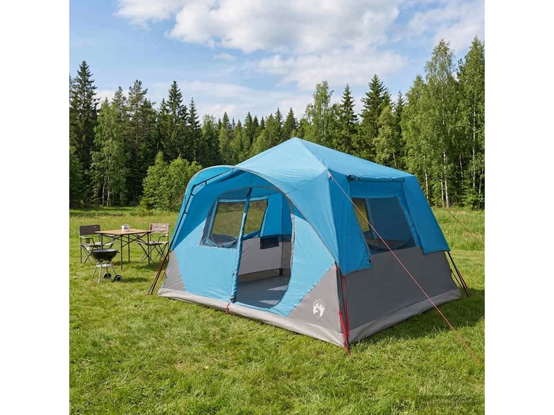  Tente instantanée, tente de camping 8 personne bleu polyester et acier  - Conforama B