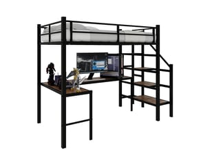 Lit simple 90x190 cm PHOEBE CAT   coloris noir
