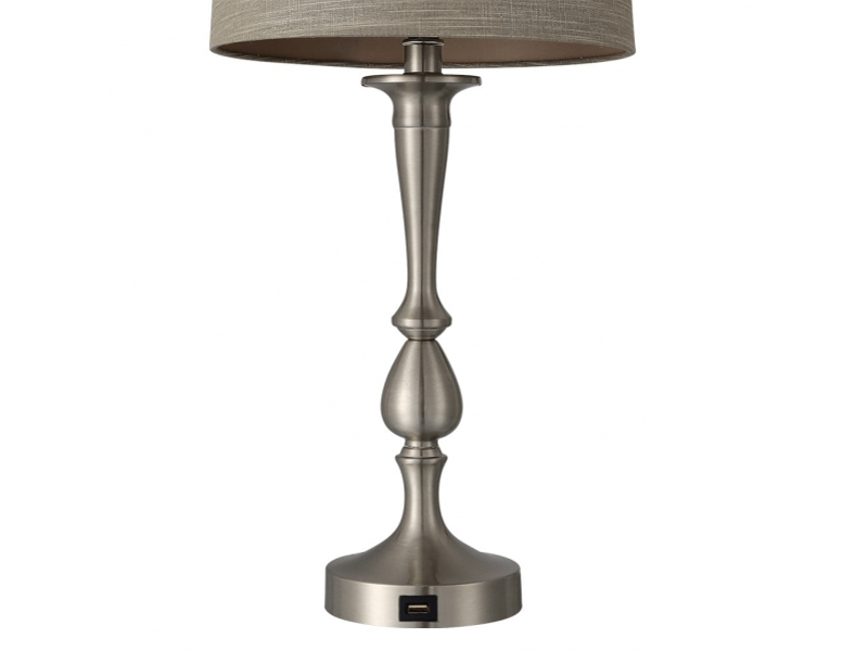  Lampe à poser fabrilamp khalifa e27 coloris nickel 60,5 x 28 x 28 cm 130871003 - Conforama E