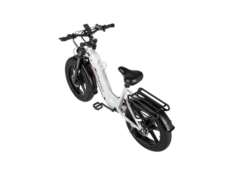  Vélo électrique double moteur nathaniel syr08, fat bike 20, blanc  - Conforama E