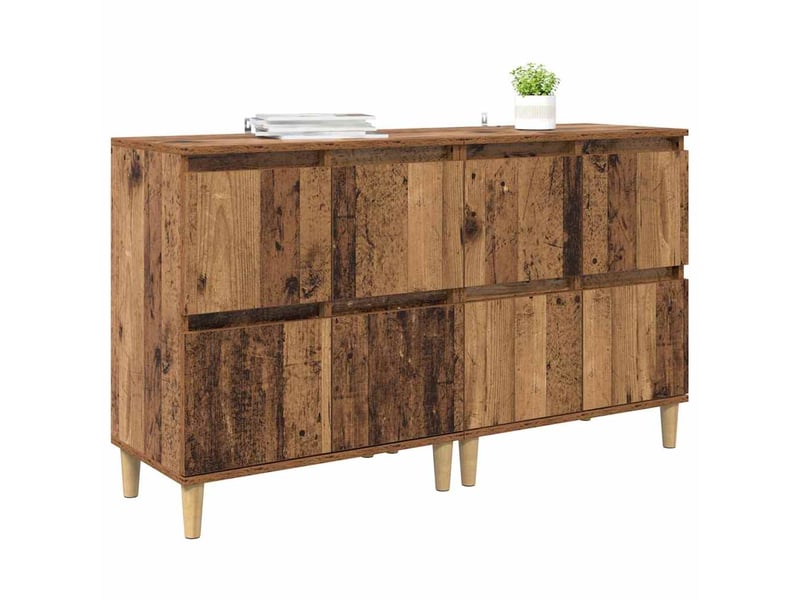  Buffet - bahut - meuble de rangements 2 pc bois ancien 60 x 35 x 70 cm bois d'ingénierie  - Conforama C