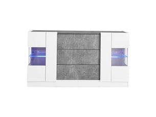 Buffet 2 porte(s) 3 tiroir(s) AVELIO - 140 cm coloris bicolore