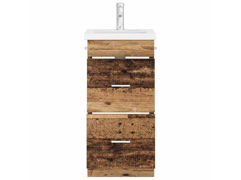  Meuble de salle de bain avec évier bois ancien shl6973  - Conforama C