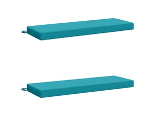 Lot de 2 coussins de banc, coussins d'assise soest 100 % polyester turquoise cf57521