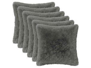Lot de 2 coussins avec oreiller, coussins décoratifs heerlen vert clair fleece pv cf50612