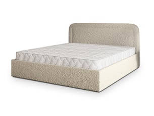 Lit coffre 160x200 cm <strong>MASSENO</strong> <strong></strong> coloris beige