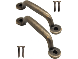 Jeu de 2 poignées de tiroir en bronze ancien (89 x 22 mm) pour tiroirs, armoires, coiffeuses, cuisines, buffets, placards