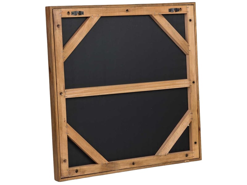 Tableau en bois recyclé fait main relief noir et blanc 62x4x62 cm h - Conforama D