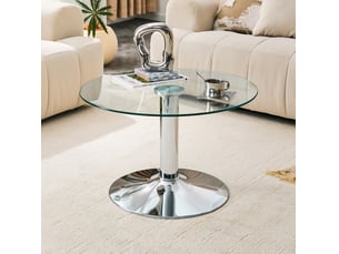 Table basse rond(e) coloris argenté <strong>HOMVRA</strong> <strong></strong>