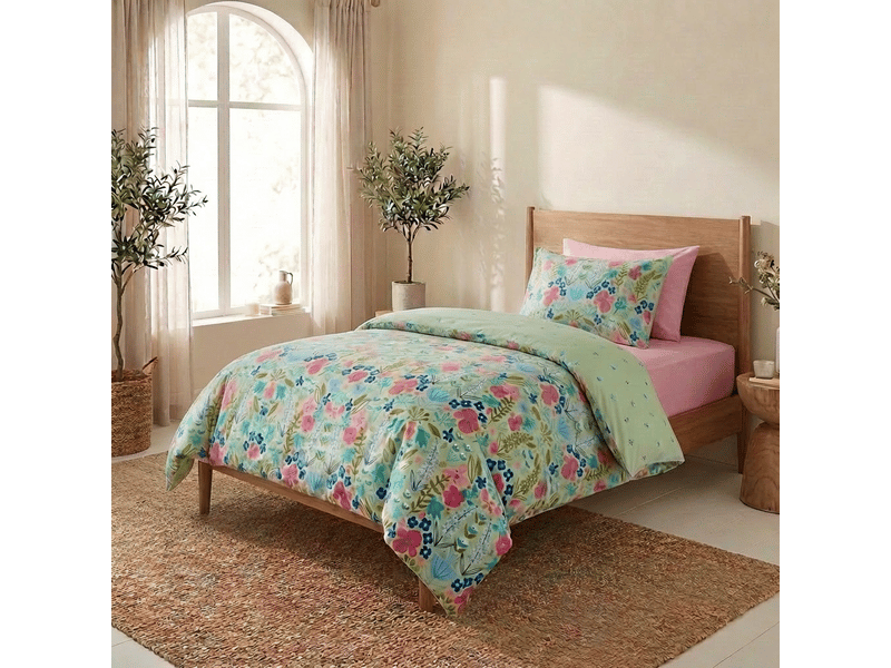  Parure de lit 140x200 cm percale de coton playfull - kate merritt PD25543 - Conforama B