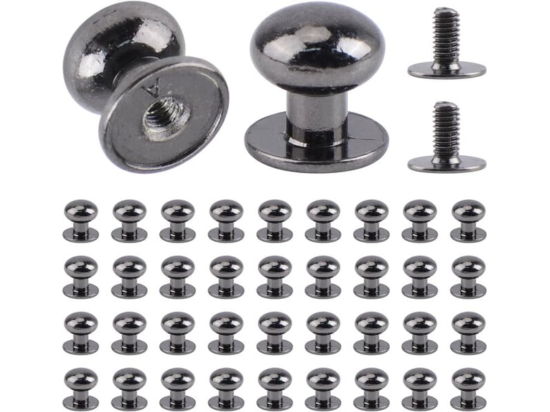  Paquet de 36 mini boutons noirs à un trou, pommeaux métalliques pour boîtes à bijoux, miroirs et petits meubles  - Conforama D
