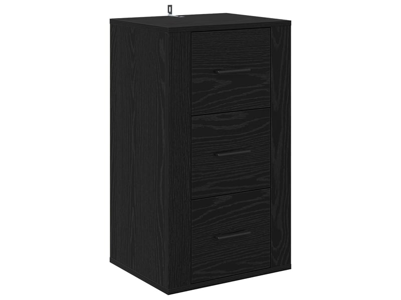 Buffet - bahut - meuble de rangement chêne noir 40 x 33 x 70 cm bois d'ingénierie  - Conforama A